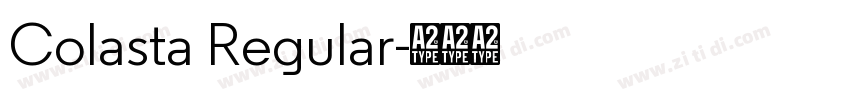Colasta Regular字体转换